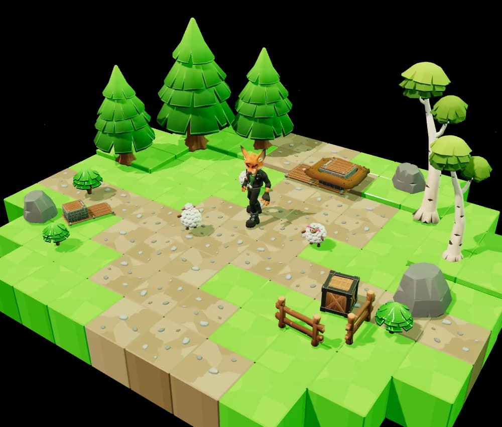 RaivoBull forest scenery made from original game assets