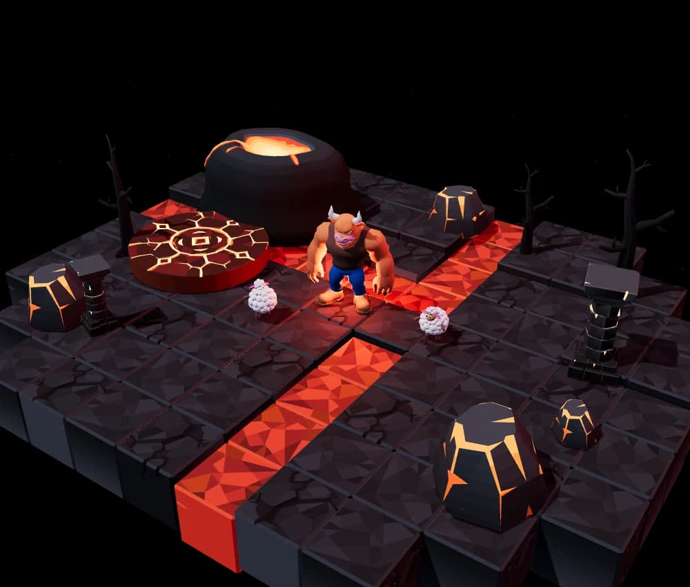 RaivoBull lava scenery made from original game assets