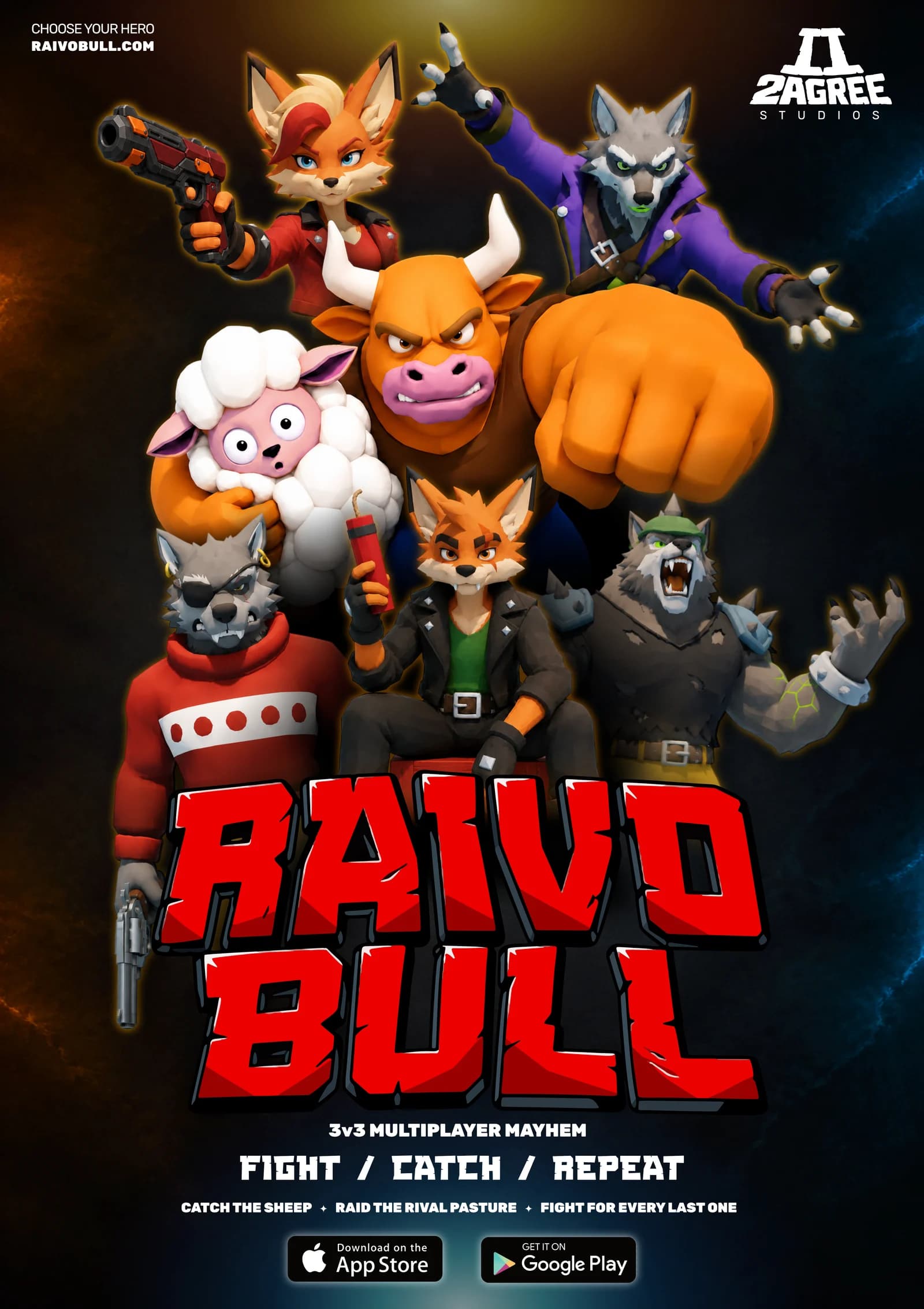 Original illustrated RaivoBull poster